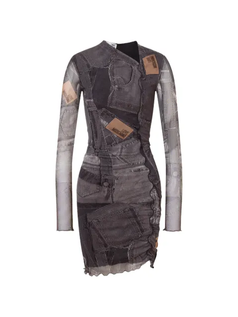 Love Moschino printed mesh dress