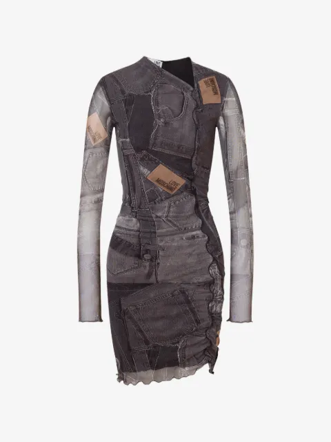 Love Moschino printed mesh dress