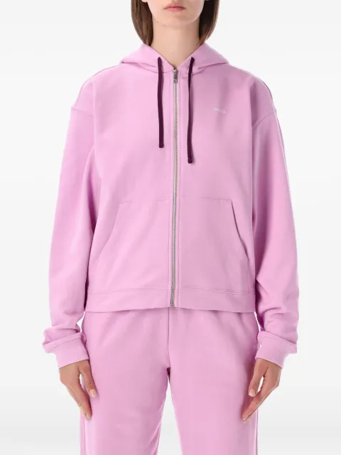 Pangaia logo-print zip-up hoodie