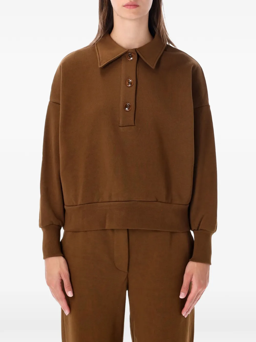 Sessùn Blove button-placket drop-shoulder sweater