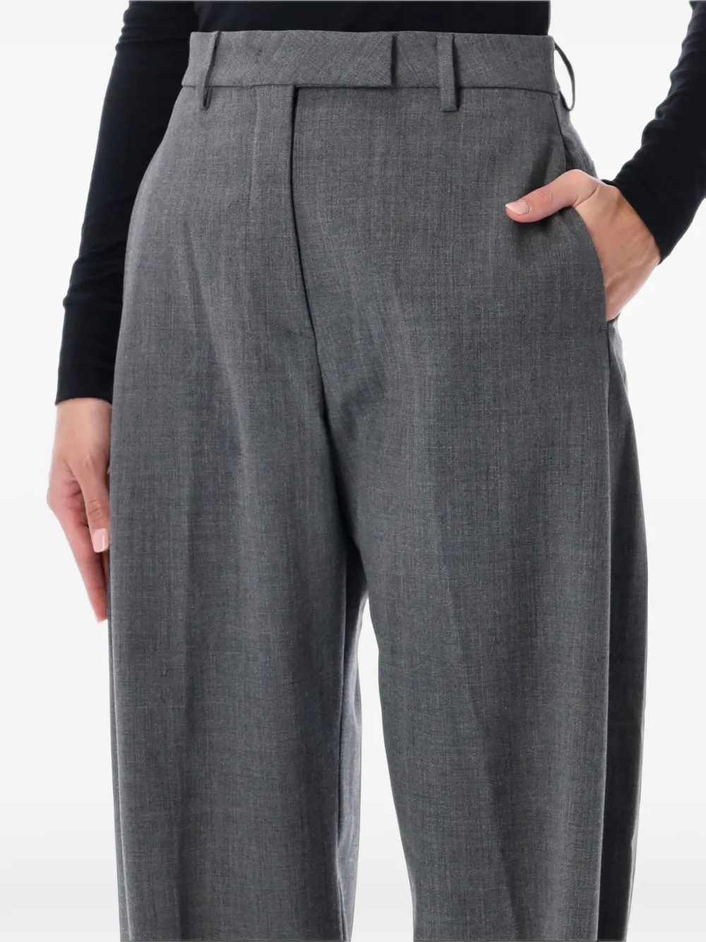 THELATEST Dina straight-leg tailored trousers Grijs