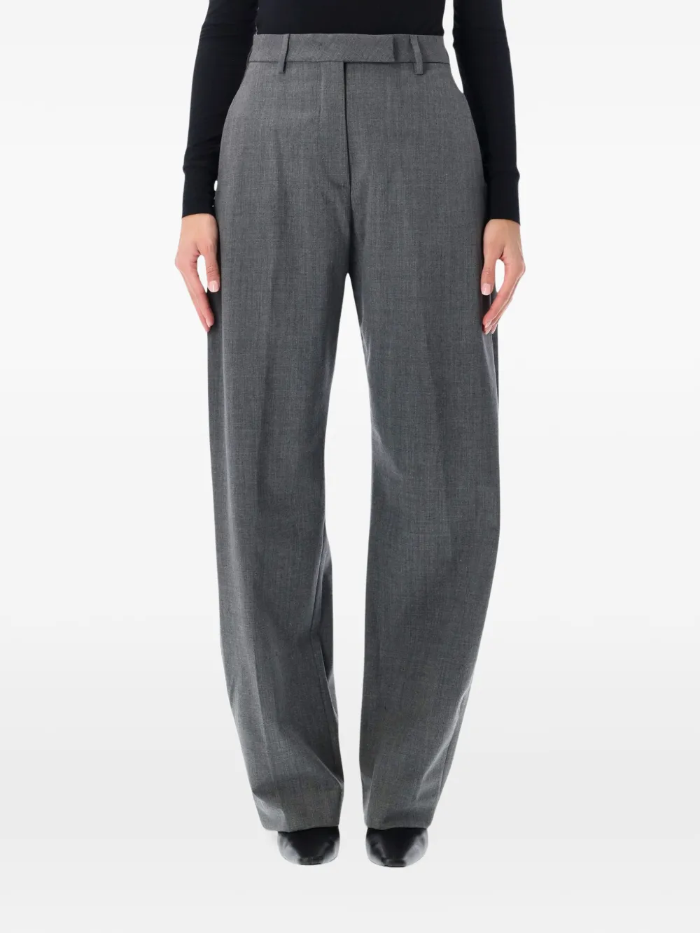 THELATEST Dina straight-leg tailored trousers Grijs