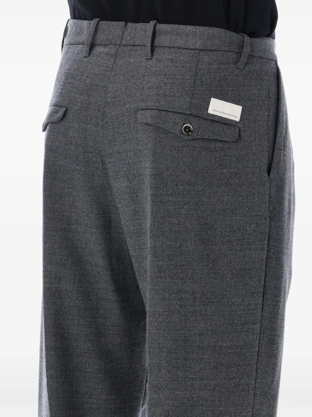 Nine In The Morning pleated straight-leg trousers Grijs