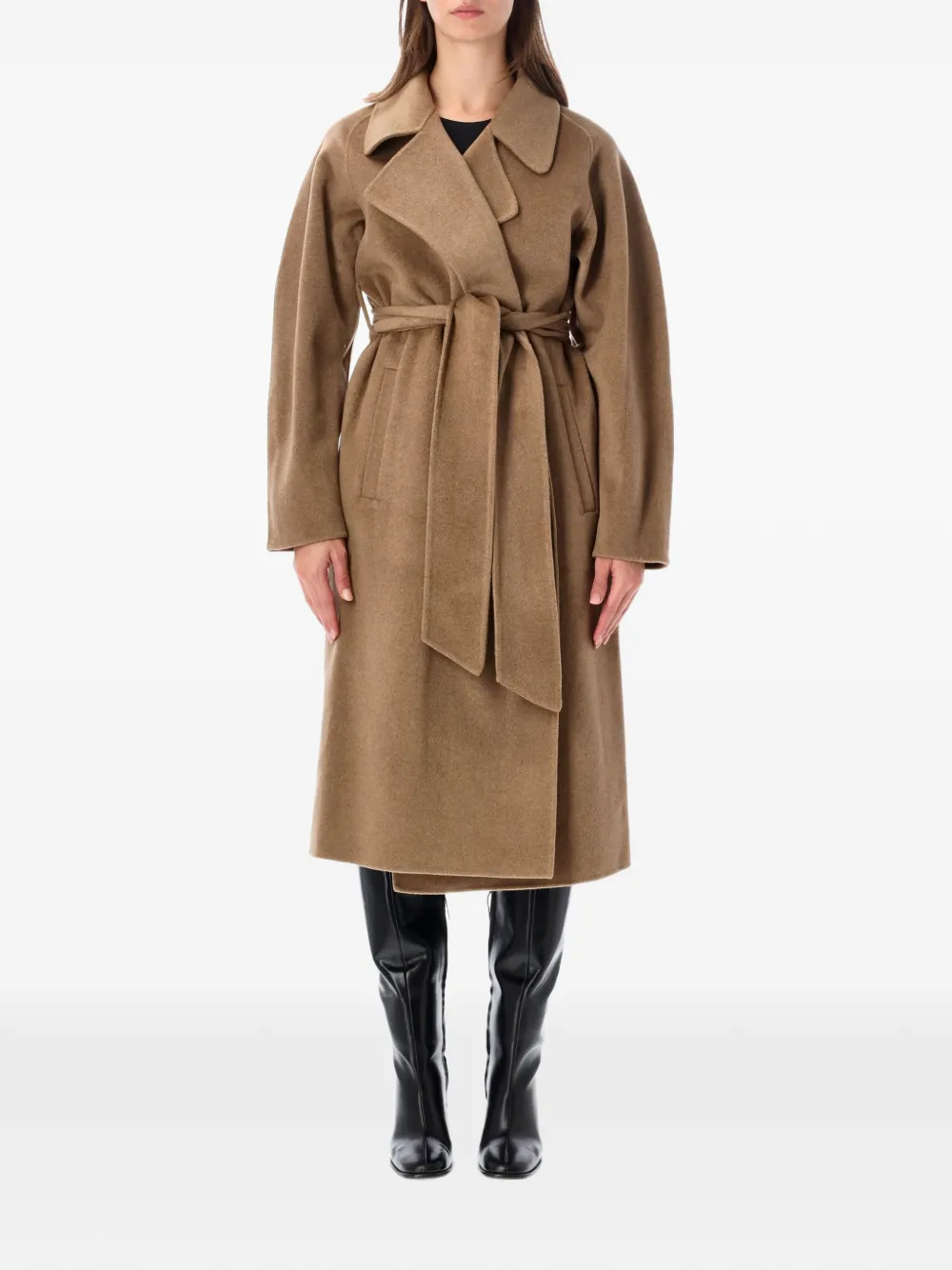 Soeur Harvard belted coat Beige