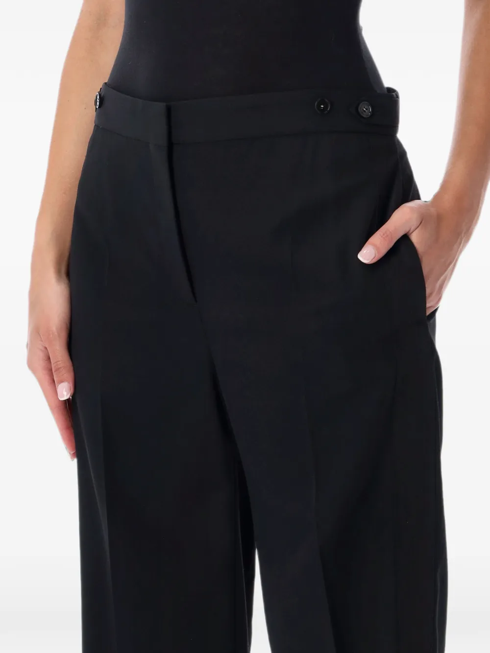 Stella McCartney Broek met knoop Zwart
