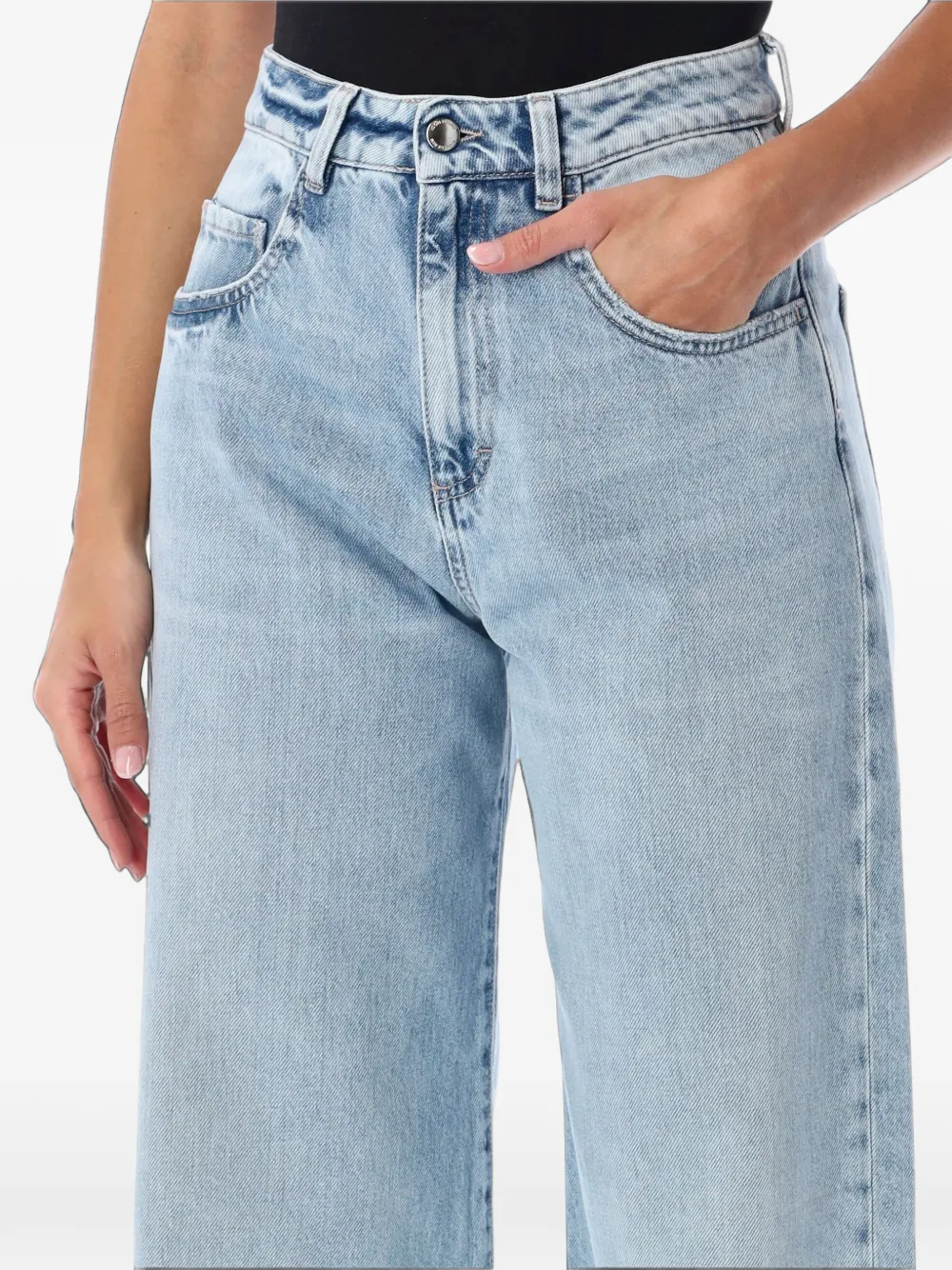ICON DENIM Icon Poppy straight jeans met wassing Blauw