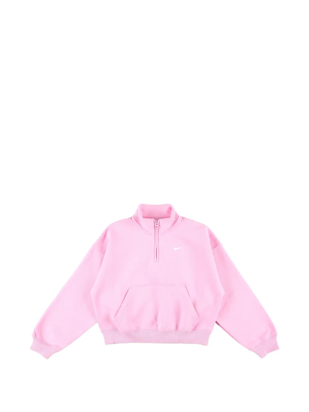 Nike Kids logo-print quarter-zip sweatshirt - Rosa