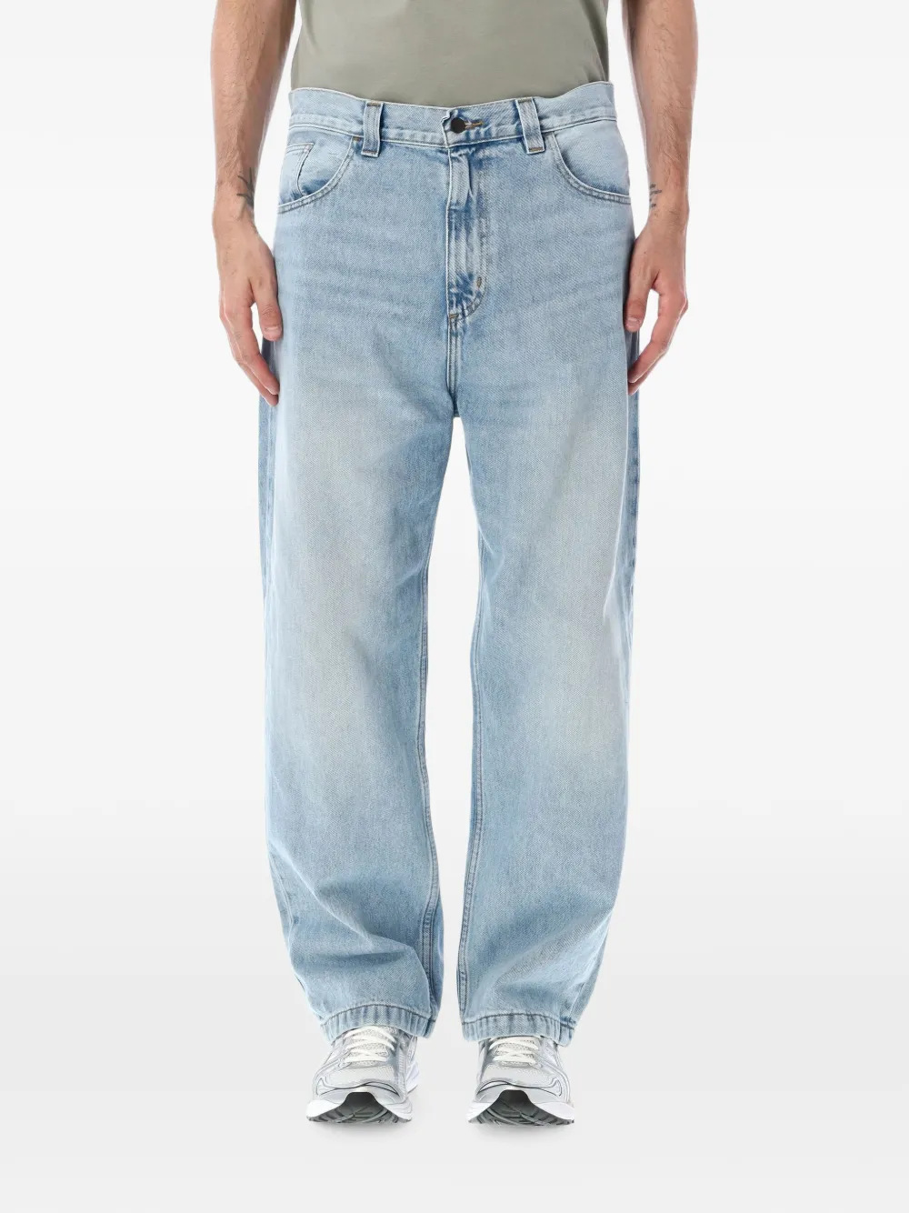 Carhartt WIP Brandon logo-patch loose-fit jeans - Blu