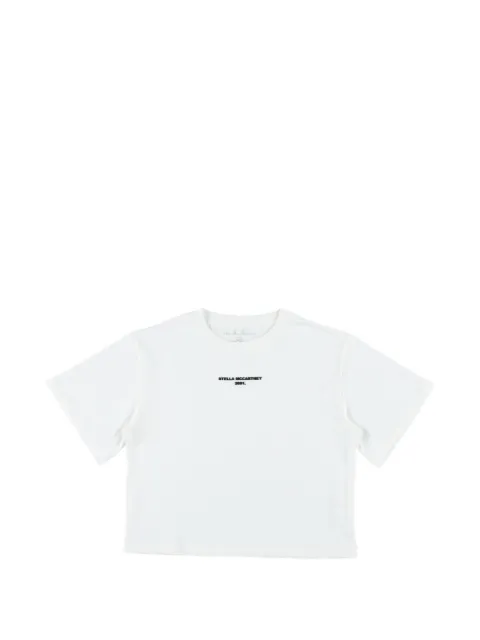 Stella McCartney Kids playera con logo estampado