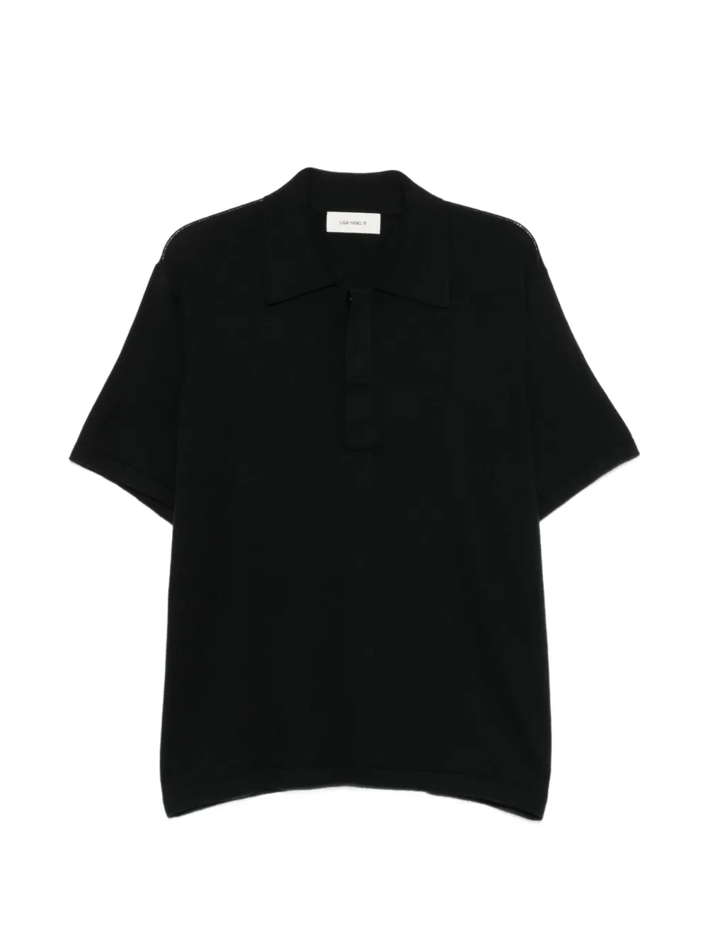 Lisa Yang Carl polo-collar T-shirt - Nero