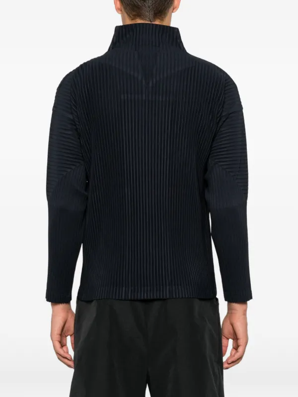 HOMME PLISSE ISSEY MIYAKE　HP23JF154 Homme Plissé Issey Miyake Pleated zip-up Shirt | Blue | FARFETCH RO