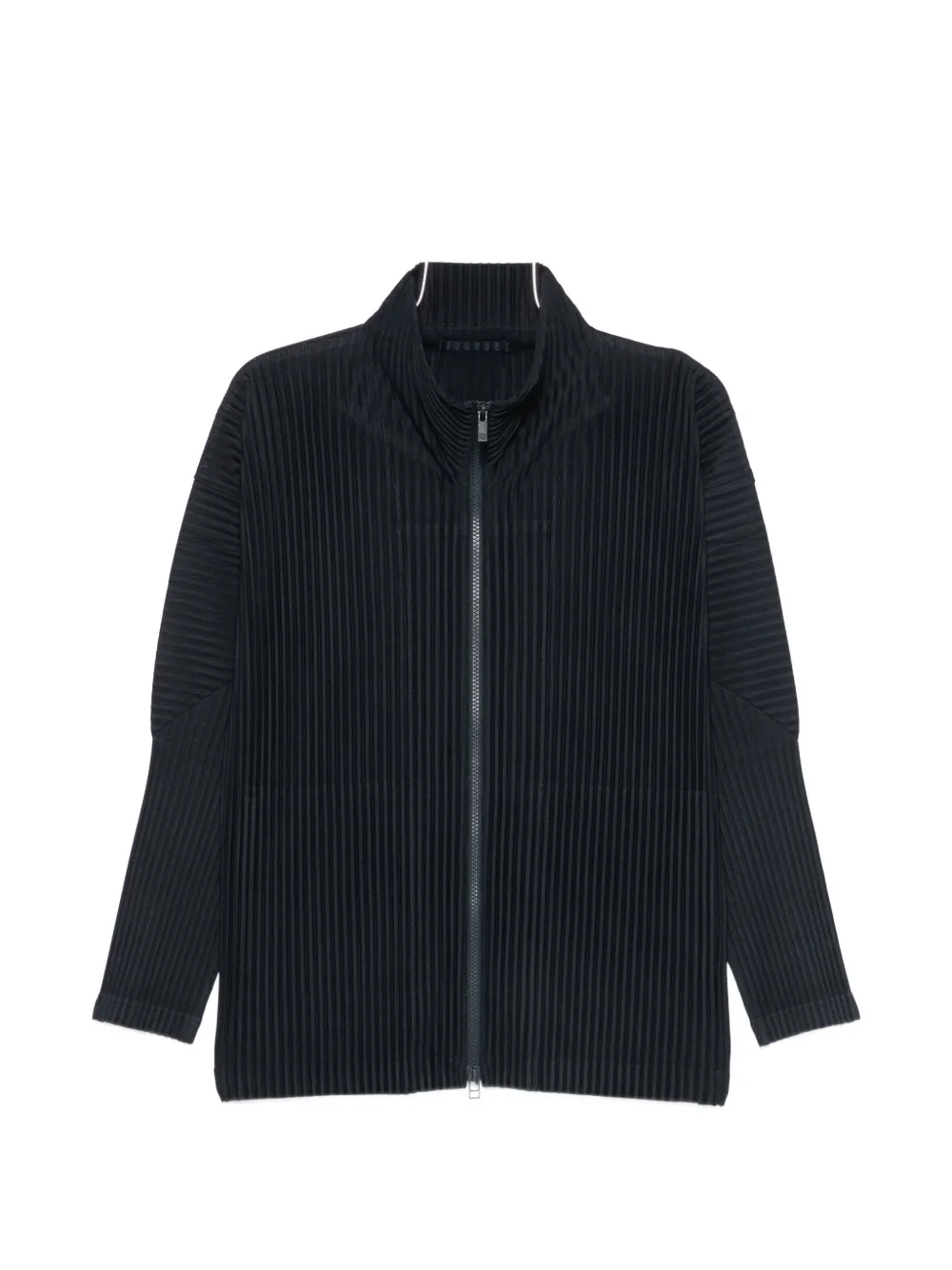 Homme Plissé Issey Miyake pleated zip-up shirt - Blu