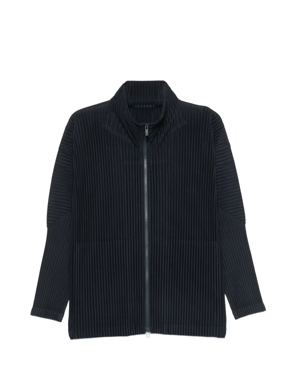 Homme Plissé Issey Miyake pleated zip-up shirt - Blu