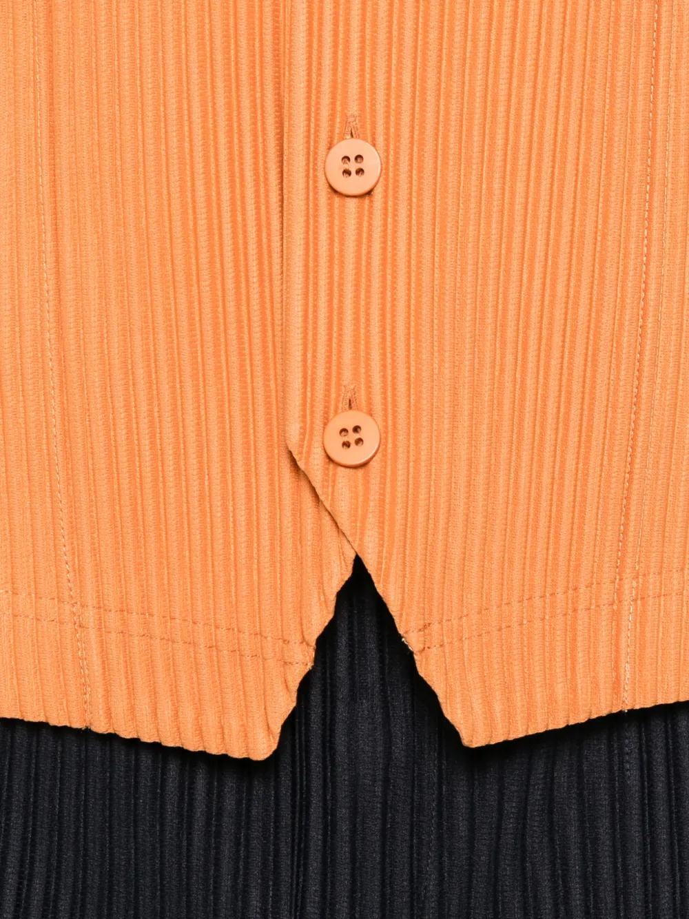 Homme Plissé Issey Miyake Trui met plissé-effect en V-hals Oranje