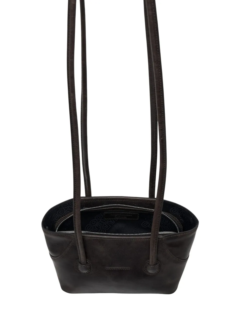 Marge Sherwood Kleine Boat Shopper leren schoudertas Bruin
