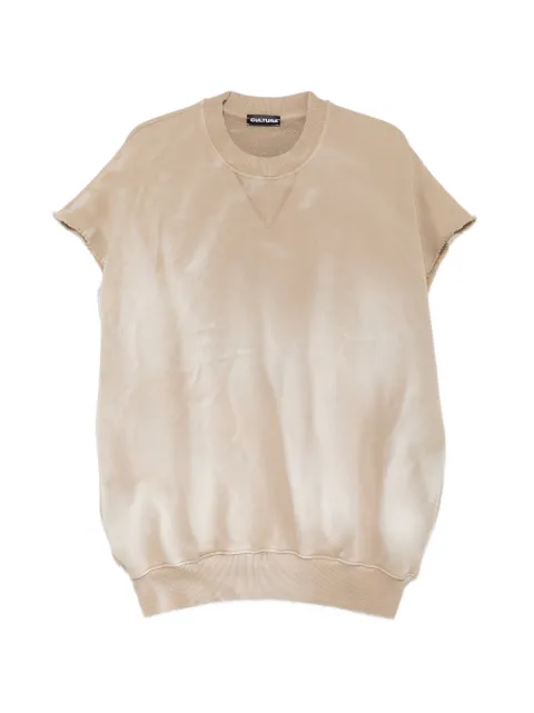 CULTURA faded raw-edge sleeveless sweater
