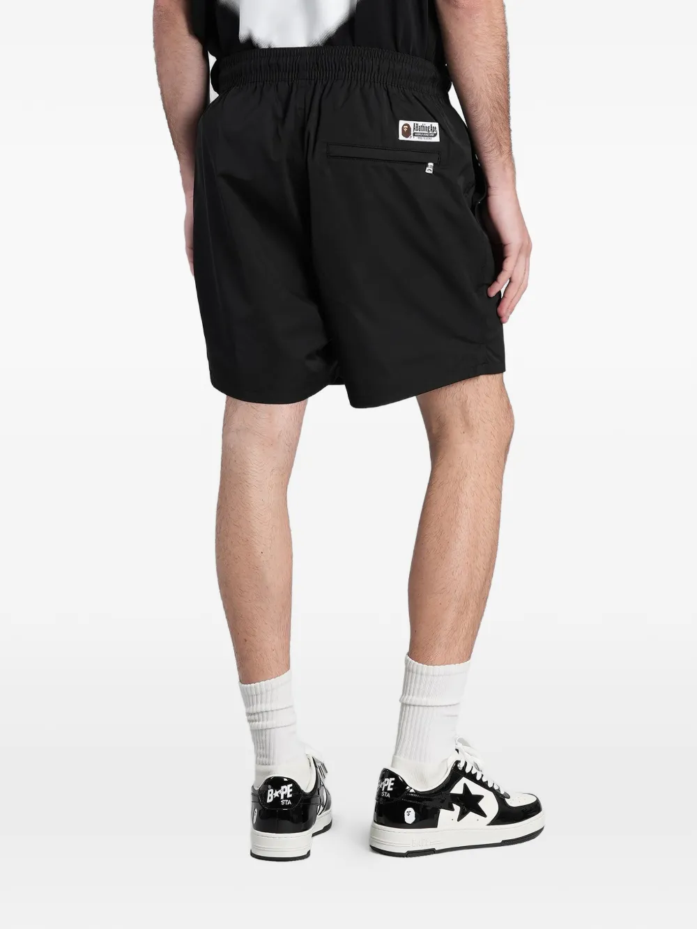 A BATHING APE Head trainingsshorts met logoprint Zwart