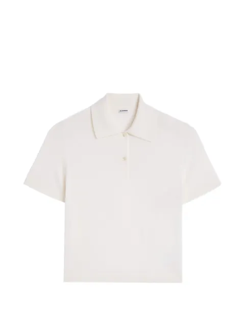Jil Sander playera tipo polo de lana manga larga