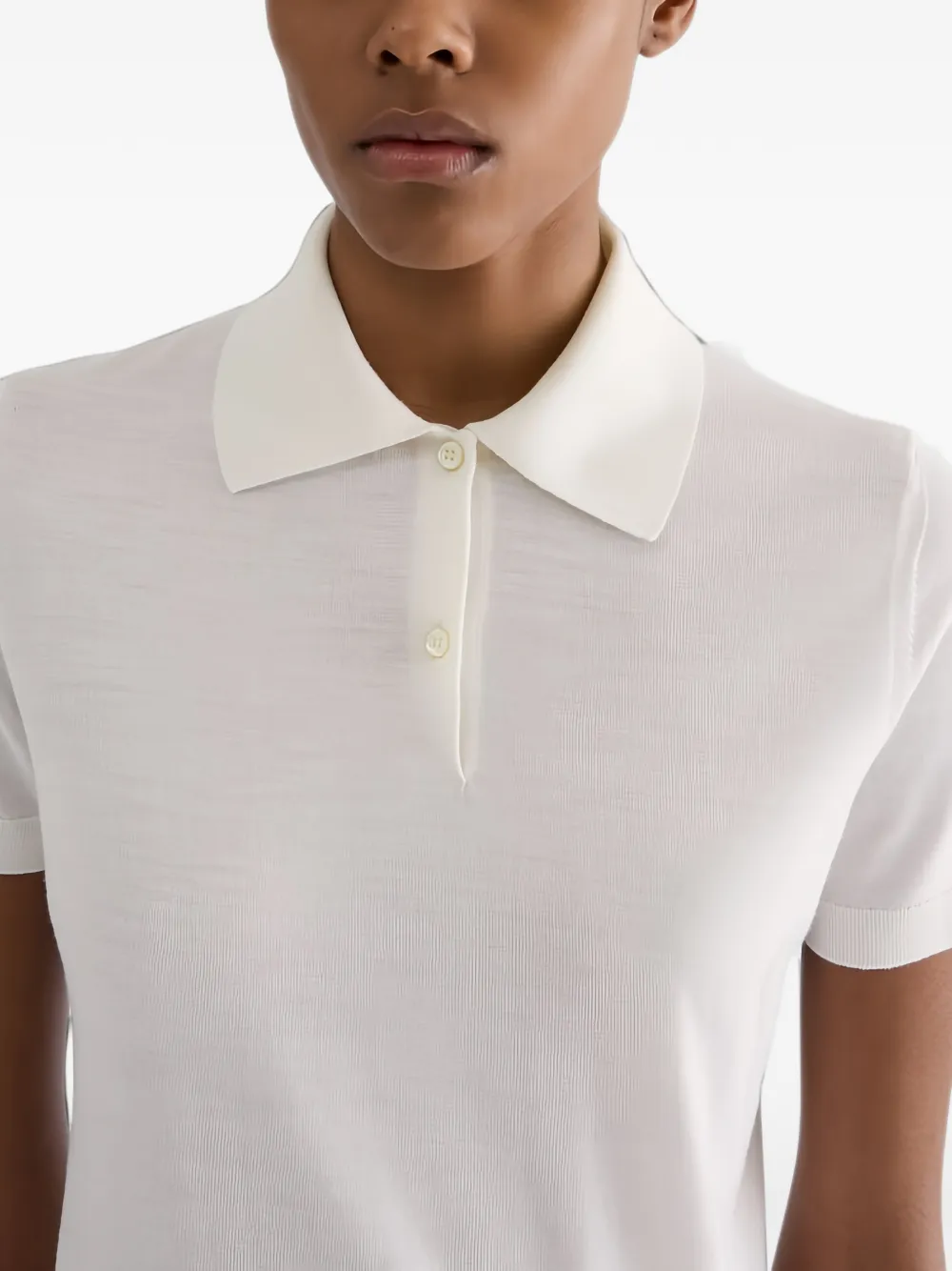 Jil Sander Wollen poloshirt Wit