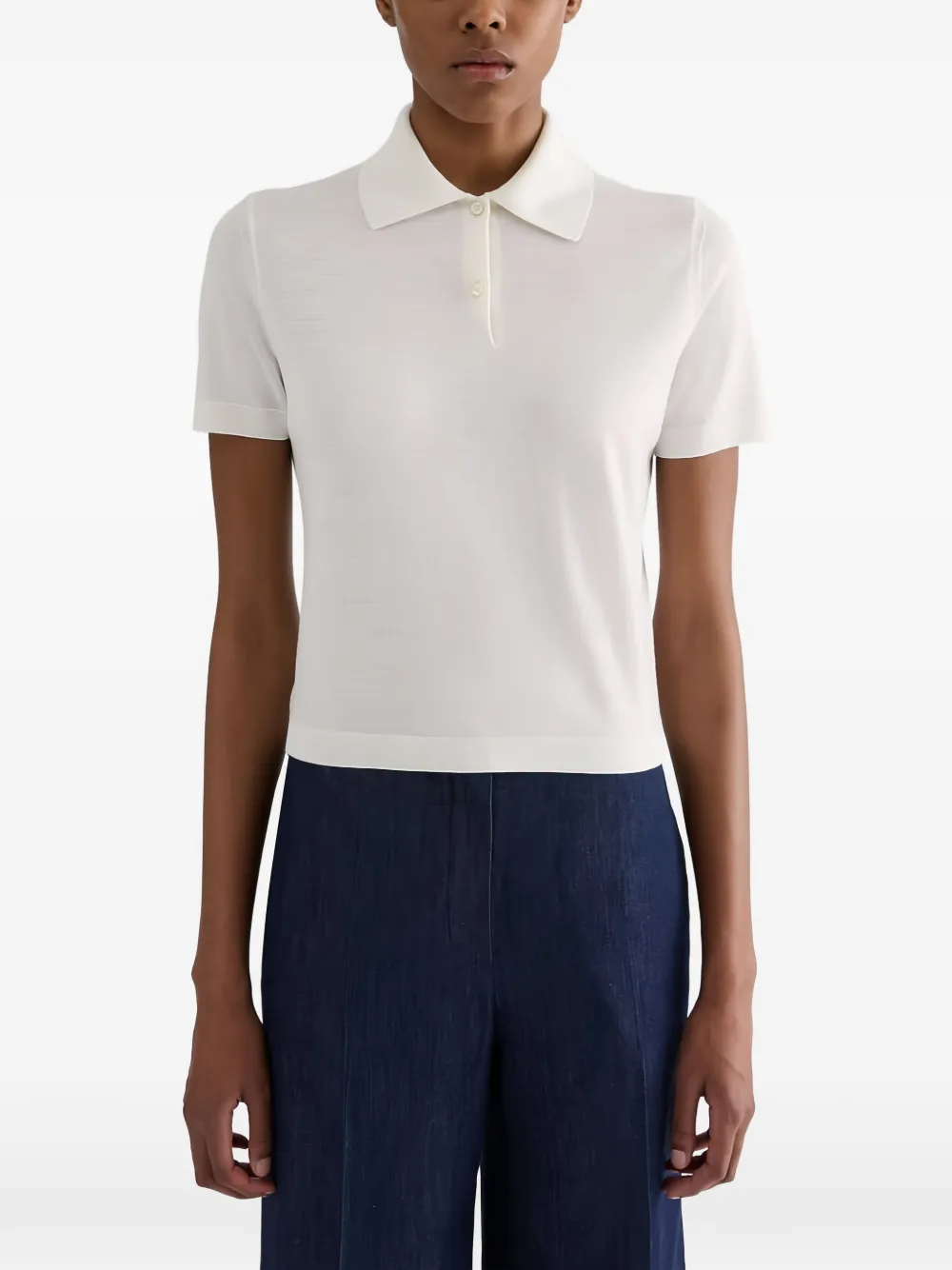 Jil Sander Wollen poloshirt Wit