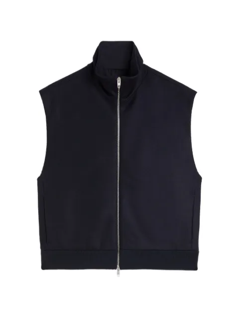 Jil Sander wool melton padded gilet