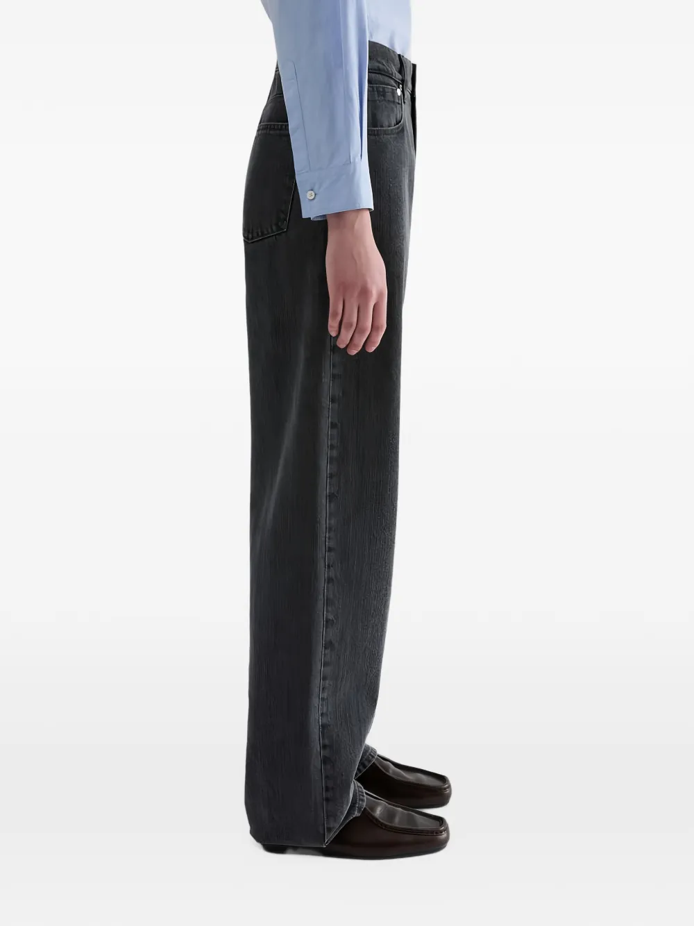 Jil Sander Jeans met wijde toelopende pijpen Grijs
