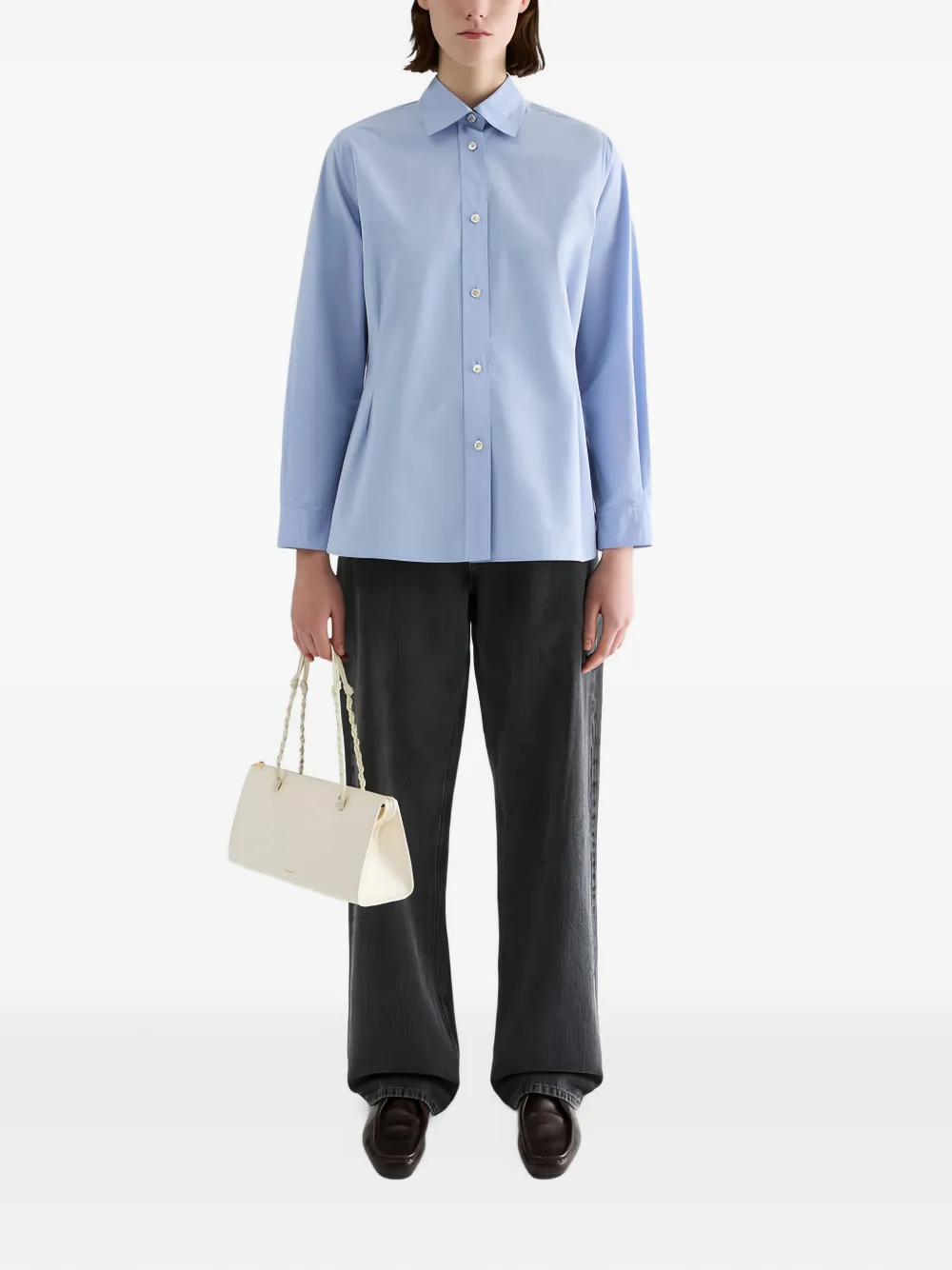 Jil Sander Jeans met wijde toelopende pijpen Grijs