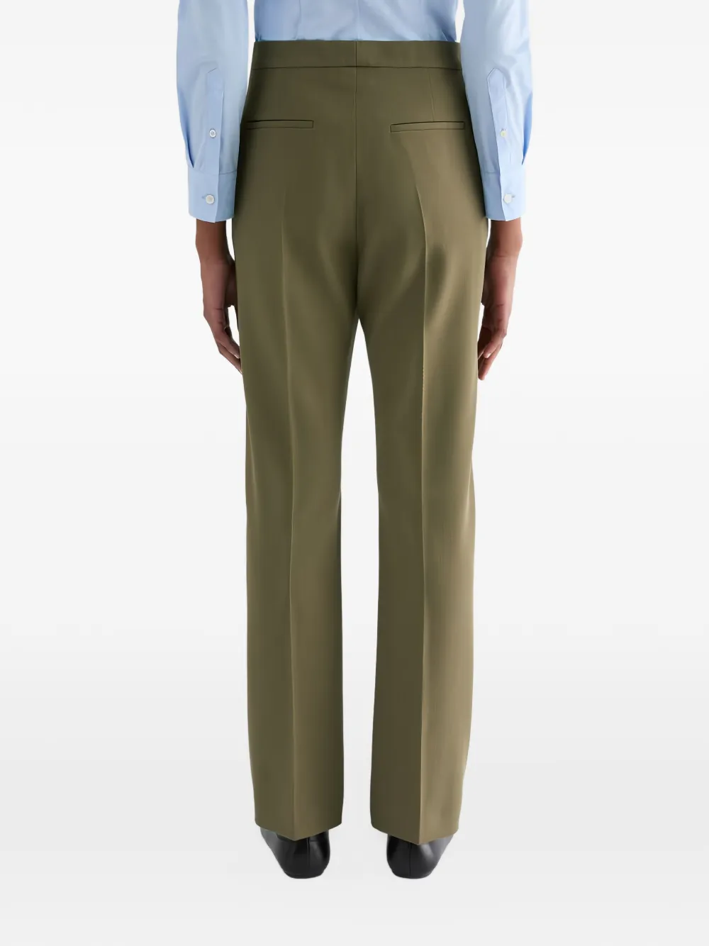 Jil Sander Wollen twill broek Groen