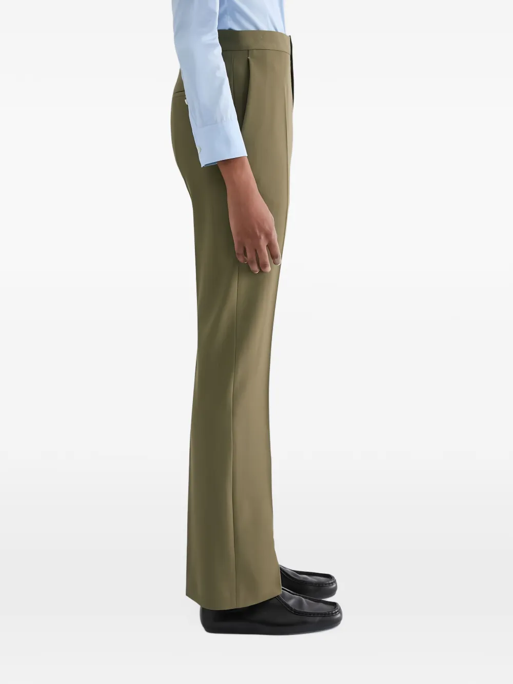 Jil Sander Wollen twill broek Groen