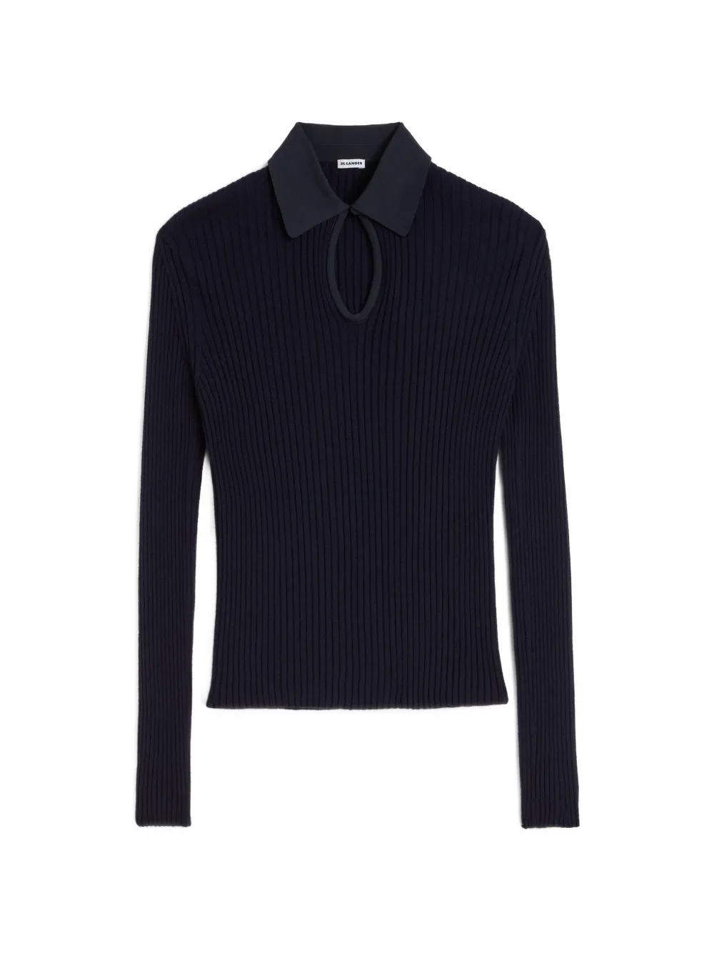 Jil Sander Geripptes Poloshirt - Blau