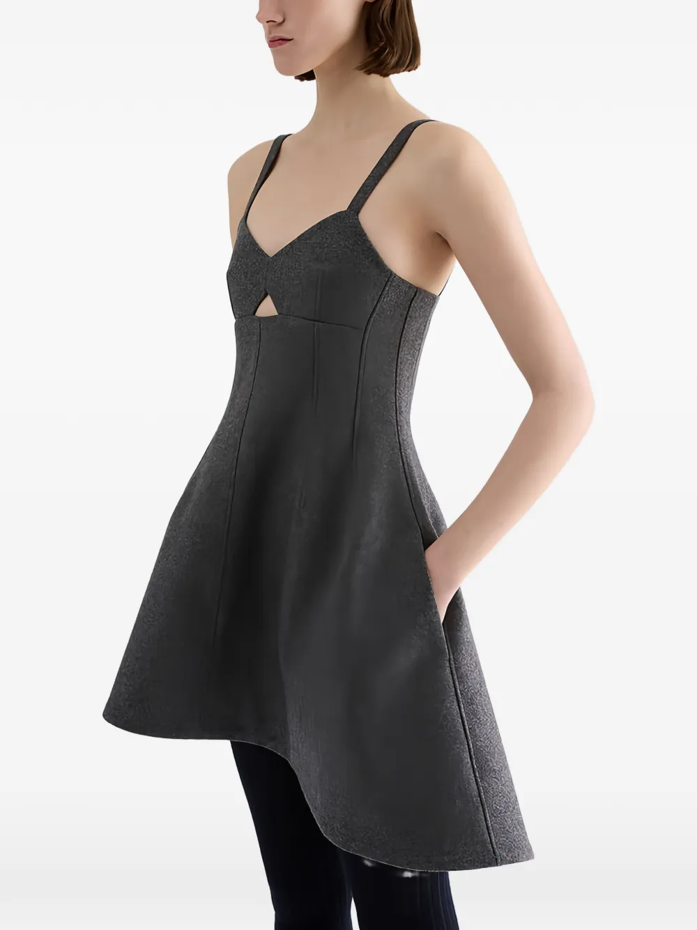 Jil Sander Asymmetrische jurk Grijs