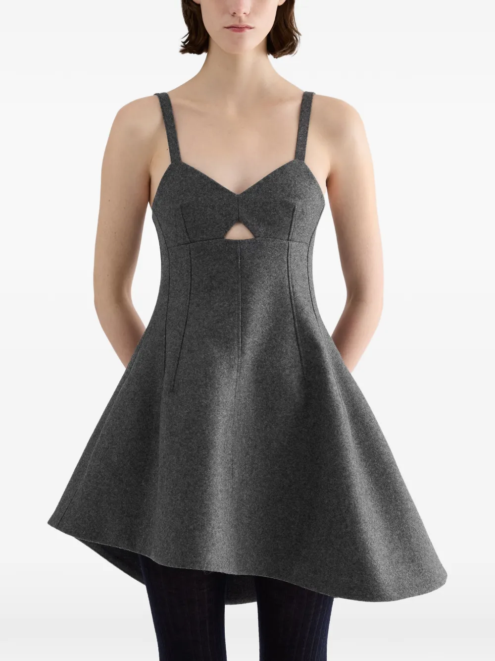 Jil Sander Asymmetrische jurk Grijs