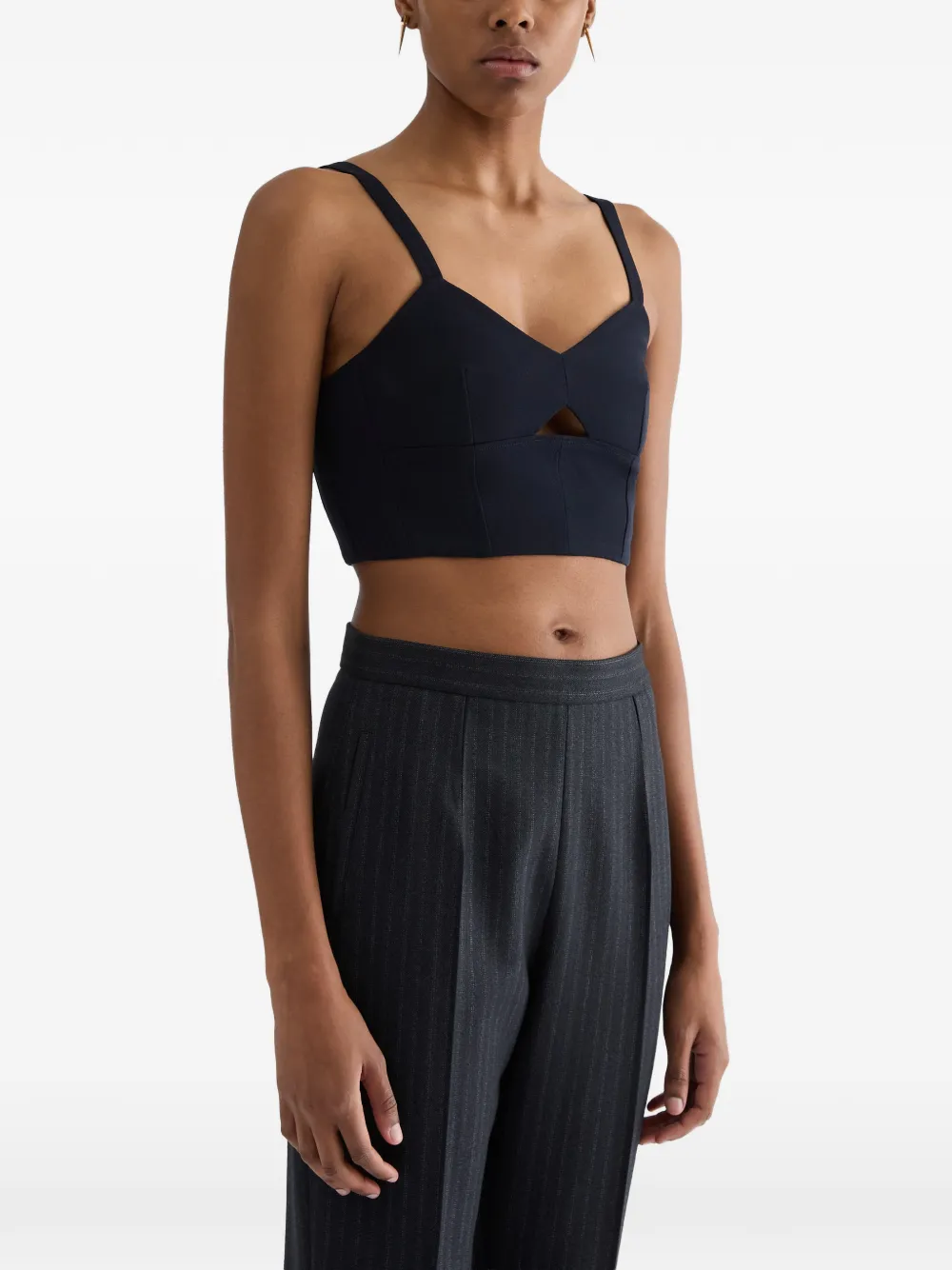 Jil Sander Top met V-hals Blauw