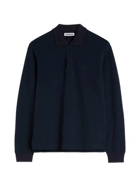 Jil Sander monogram-embroidered polo shirt