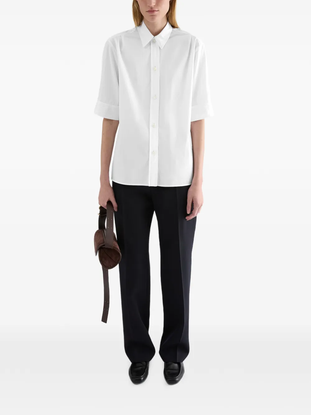 Jil Sander overhemd met korte mouwen Wit