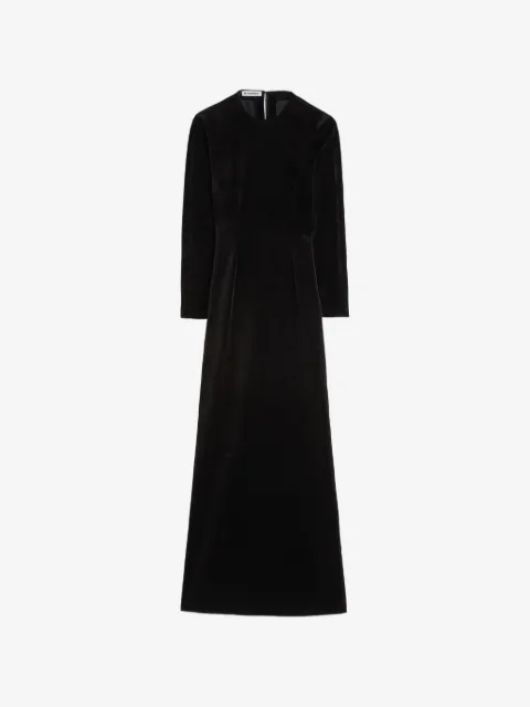Jil Sander Fluwelen jurk met uitgesneden details