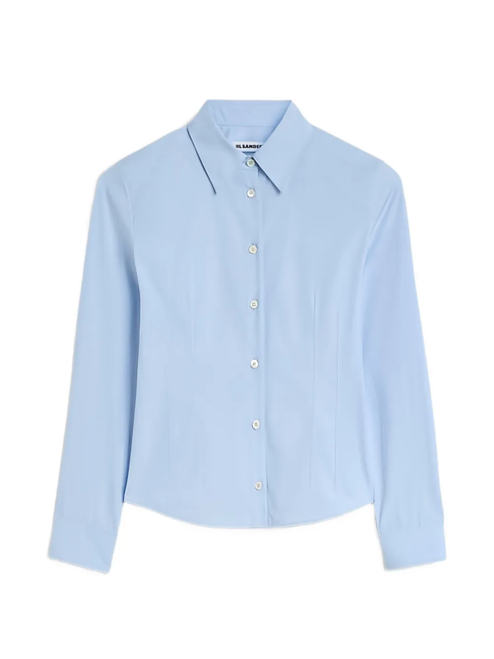 Jil Sander Getailleerde blouse van katoenen-popeline Blauw