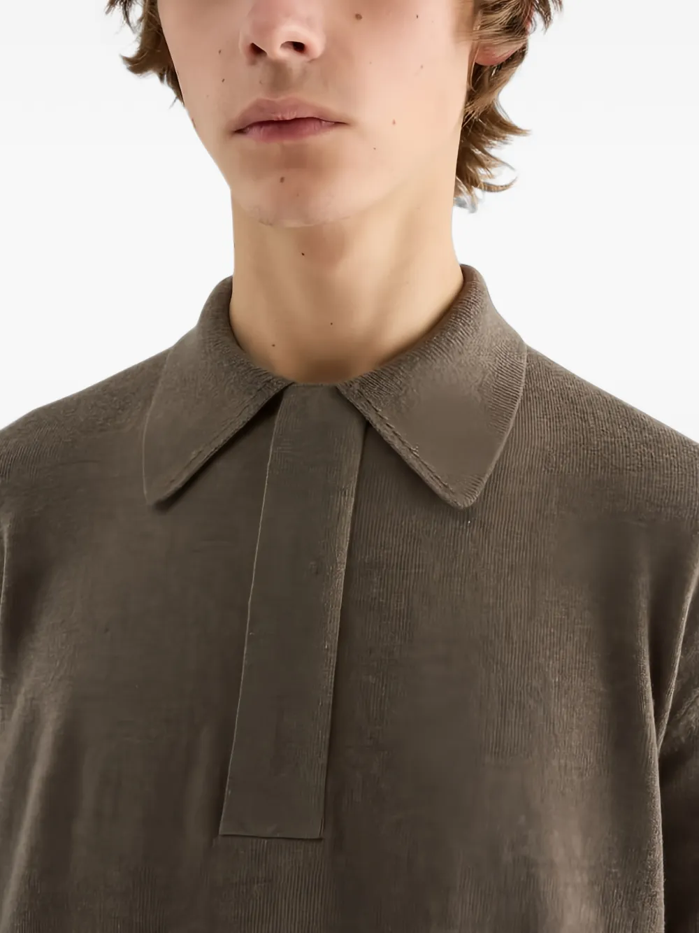 Jil Sander Wollen trui met ritssluiting Bruin