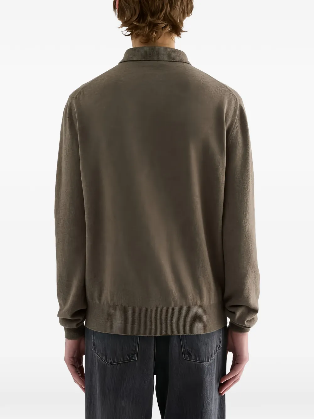 Jil Sander Wollen trui met ritssluiting Bruin