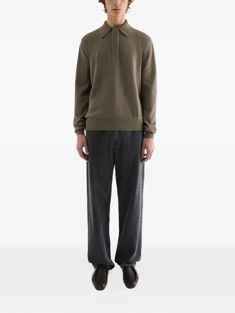 Jil Sander Wollen trui met ritssluiting Bruin