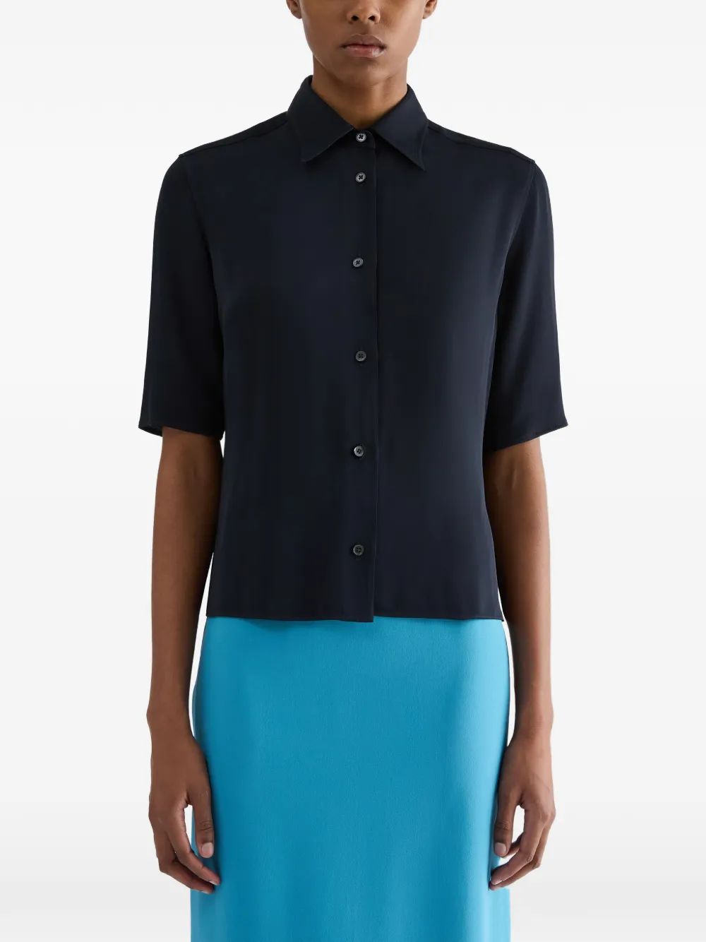Jil Sander Envers satijnen blouse Blauw