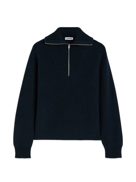 Jil Sander ribbed zip-up sweater