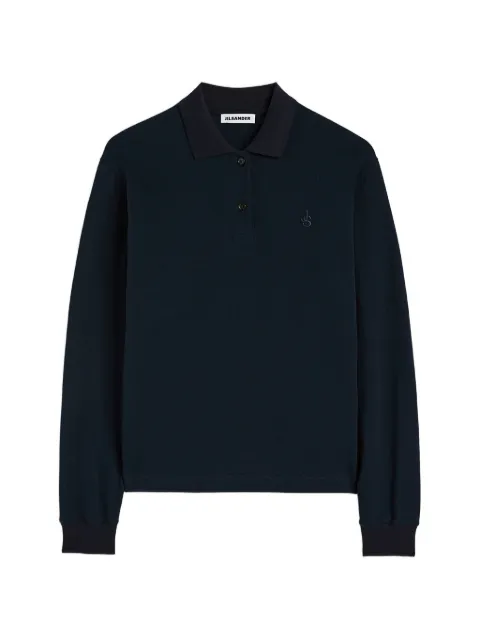 Jil Sander playera tipo polo con monograma bordado