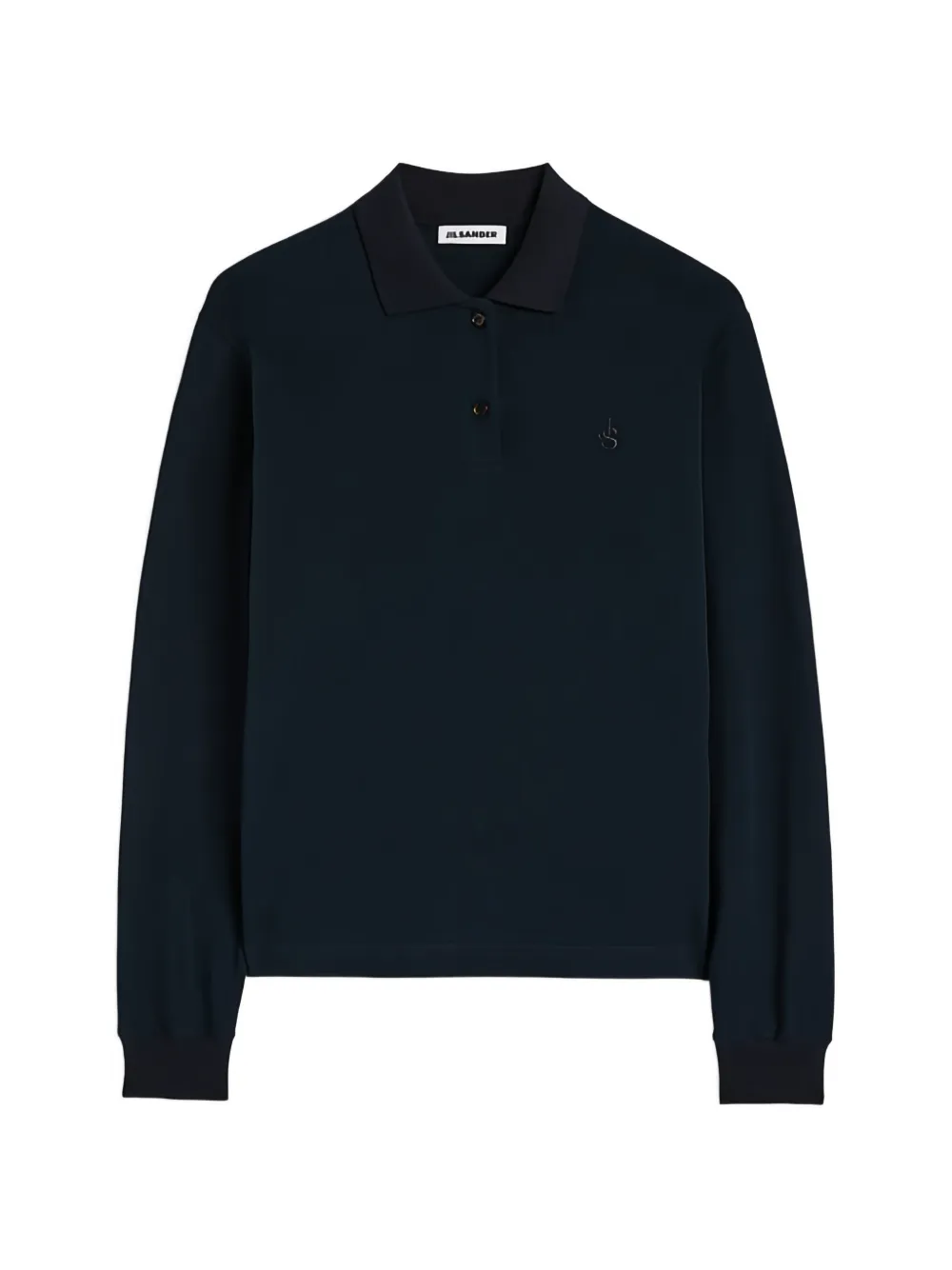 Jil Sander Regular-fit katoenen piquet T-shirt met polokraag en geborduurd -monogram Blauw