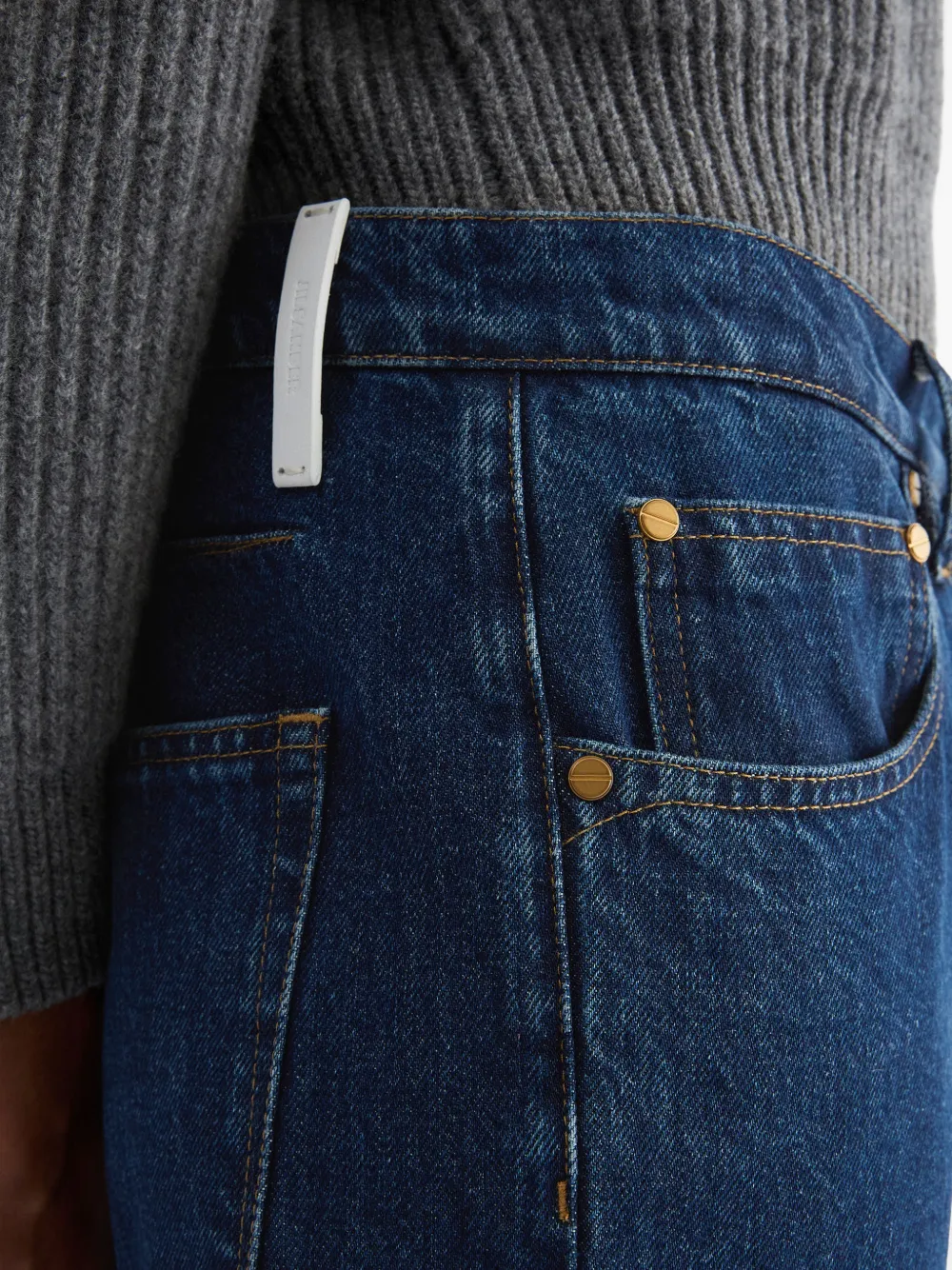 Jil Sander Flared katoenen broek Blauw