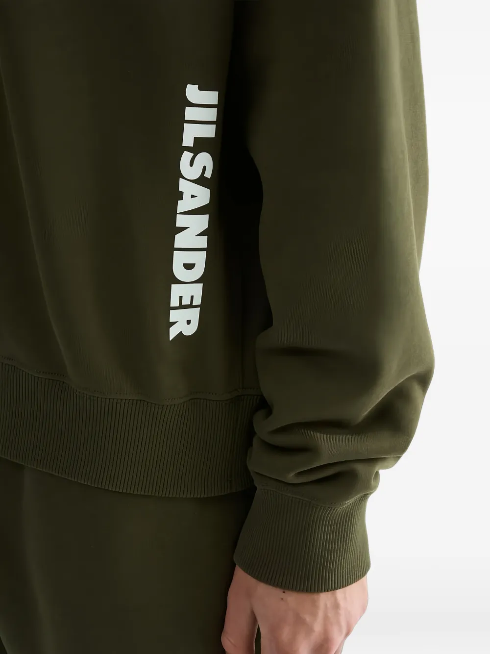 Jil Sander Hoodie met logoprint Groen