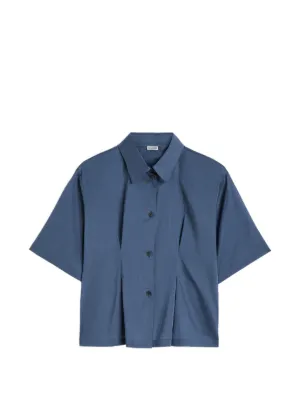 Jil Sander Cropped Shirt | Blue | FARFETCH JO