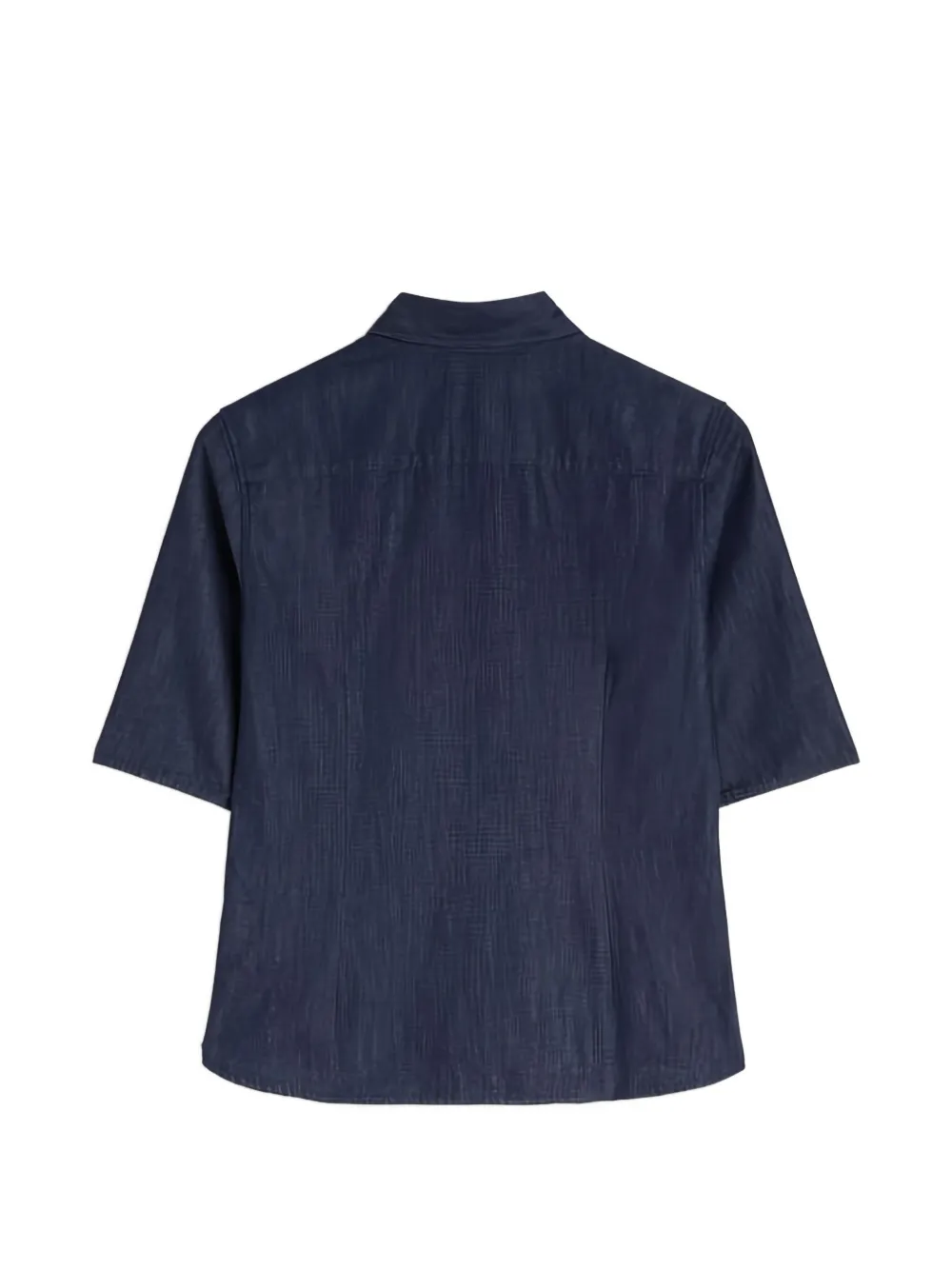 Jil Sander Chambray overhemd met korte mouwen Blauw
