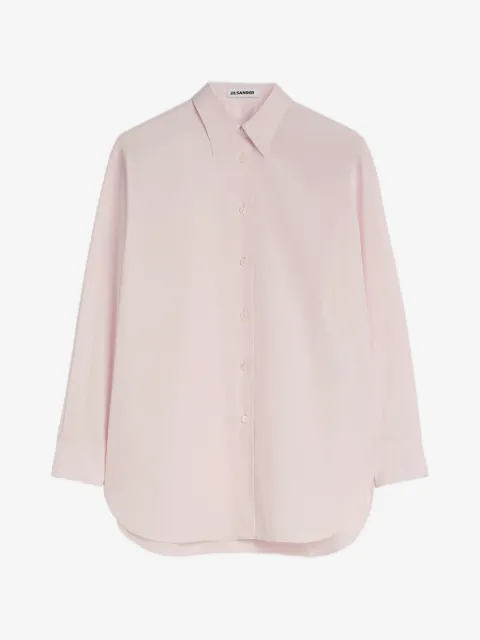 Jil Sander embroidered-logo poplin shirt