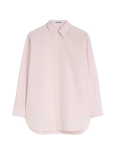 Jil Sander embroidered-logo poplin shirt